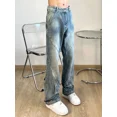 thumbnail image 4 of Pantalones vaqueros acampanados de corte acampanado para hombre, pantalones vaqueros New Rock Man, pantalones de hip hop para primavera y otoño, originales en estilo coreano, suaves, góticos, Kpop Xs, 4 of 5