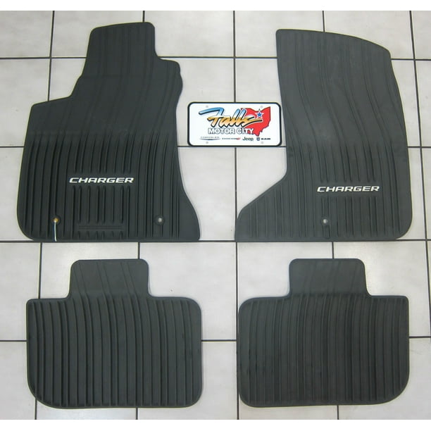 20112019 Dodge Charger AWD All Weather Black Rubber Slush Floor Mats