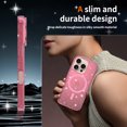 thumbnail image 7 of Designed For iPhone 16 Pro Phone Case,Crystal Glitter Bling Back,Compatible with Mag-Safe,Shockproof Sparkly Cute Women Girl Cover,Ultra Slim Anti-fall Drop Protection,Durable Phone Case,Pink, 7 of 7