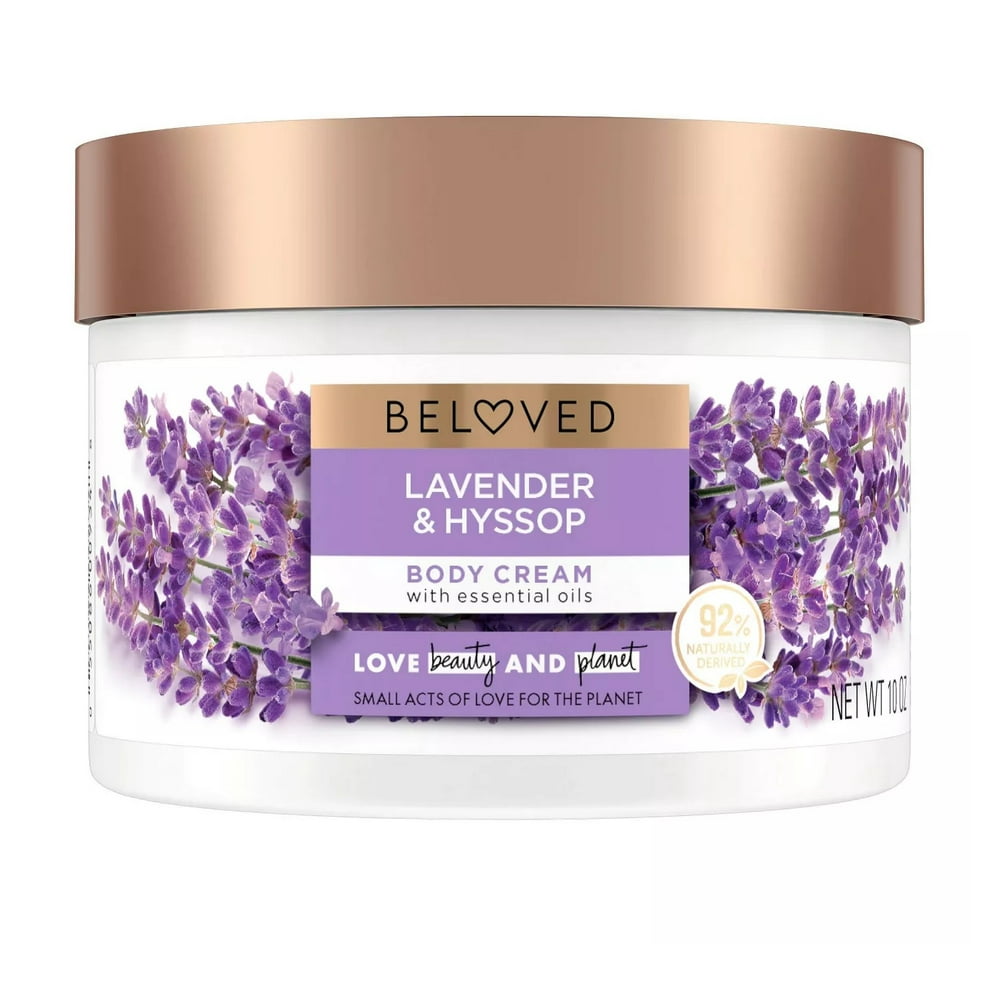 Beloved Lavender & Hyssop Body Cream Lotion 10 Oz Jar x 2 (20 Total