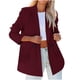 thumbnail image 2 of Nueva moda Casual Sólido Manga larga Turndown Neck Color Top Ropa de mujer Pompotops qwe22186, 2 of 7