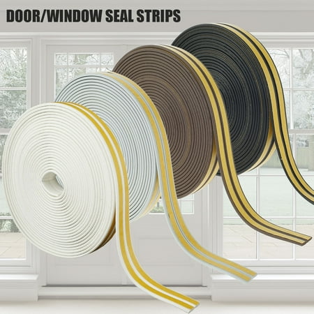 

HOTBEST 12M Weather Stripping Door Seal Strip High Density Foam Tape Doors and Windows Insulation Soundproofing Weatherproof Self Adhesive Rubber Weatherstrip Door Seal Strip