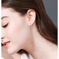 thumbnail image 3 of Delicados aretes pequeños de aro para cartílago para mujeres y niñas, de plata de ley con dijes, aros redondos con múltiples circonitas, estilo aro de hélice, únicos, hipoalergénicos., 3 of 5