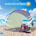 thumbnail image 2 of TOBTOS UPF 50+ Beach Tent Sun Shelter, 11.5' x 10.5' Canopy for 4-6 Person, Outdoor Sun Shade with 6 Sandbags, Portable for Beach, Camping & Picnic, 2 of 7