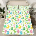 thumbnail image 2 of Manfei Pink Green Eggs Full Size Sheets, Kawaii Cartoon Rabbit Print Bed Sheets, Happy Easter Festival Sheet Sets, Breathable Home Decor, 4pcs, 2 of 7