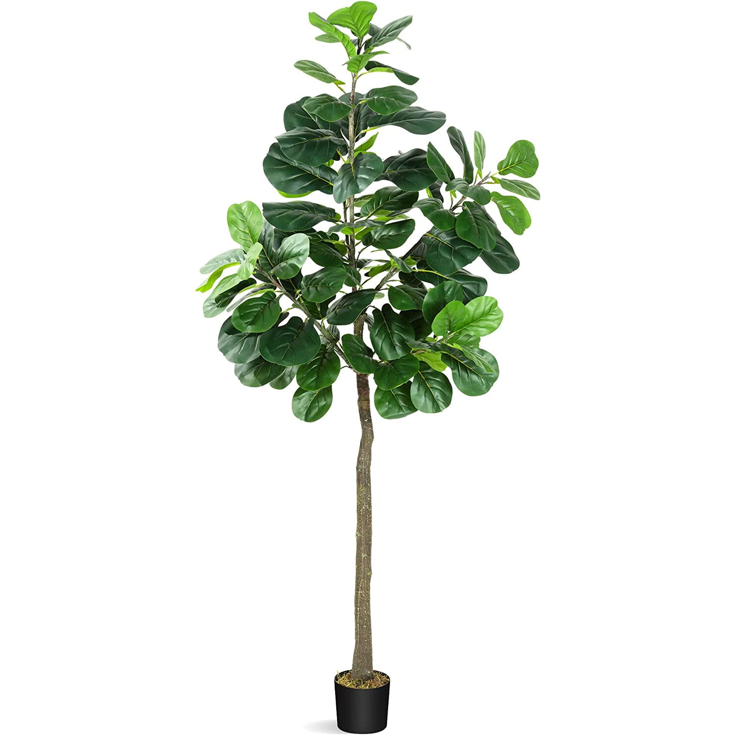 6.9FT Artificial Plant Fiddle Leaf Fig Tree, 83inch Fake Plants Tree in