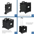 thumbnail image 3 of BAZIC Foldable Rolling Cart 16"x18"x15", 70 Lbs Capacity, 3-Pack, 3 of 7