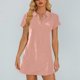thumbnail image 2 of TaTaai Women's Spring Summer Casual Dress Short Sleeve Round Neck Solid Color Loose Fit Knee Length Shift Dress Soft Breathable Gift, 2 of 7