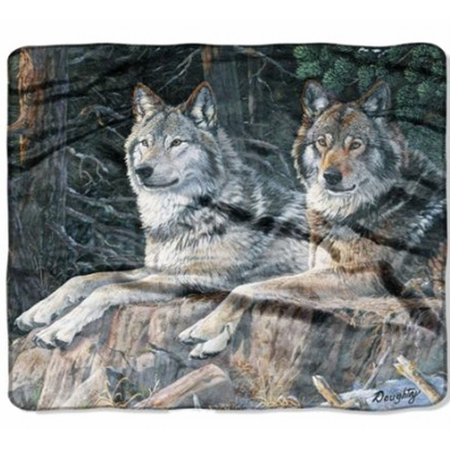 Northwest Royal Plush Rachel Two Wolves Leading Pack Throw ...