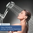 thumbnail image 4 of HOPOPRO Showerhead with Headheld,3 Spray Settings Handheld Showerhead for Bathroom,Square Hand Held Showerhead with Hose and Bracket, 4 of 7