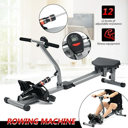 Exercise & Fitness Machines,Bestller 12 Level Adjustable Resistance Rowing Machine w/Monitor and 264 LB Max Weight Home
