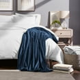thumbnail image 4 of Bare Home Ultra Soft Microplush Velvet Blanket - Luxurious Fuzzy Fleece Fur - All Season Premium Bed Blanket (King, Dark Blue), 4 of 6