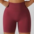 thumbnail image 3 of Pantalones cortos de yoga de cintura alta para mujer - Poliéster/spandex, suave y elástico, realza las caderas, fitness/baile, 3 of 6