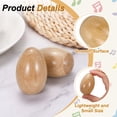 thumbnail image 3 of Uxcell 6 Pcs Wood Egg Shaker Wood Musical Eggs Hand Percussion Shaker Wooden Hand Percussion Instrument for DIY Painting Music Learning Easter Party Performance (Wood Color), 3 of 6