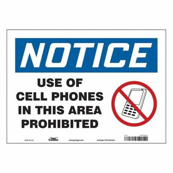 Condor Safety Sign,10 in x 14 in,Vinyl 451P63