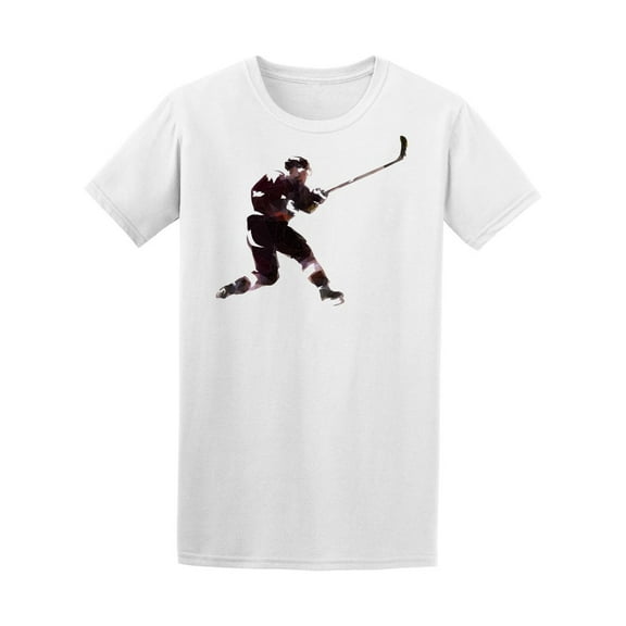 Watercolor Ice Hockey Player T-Shirt Men -Image by Shutterstock, Male Small