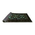 thumbnail image 2 of Ahgly Company Indoor Round Oriental Turquoise Blue Industrial Area Rugs, 7' Round, 2 of 4