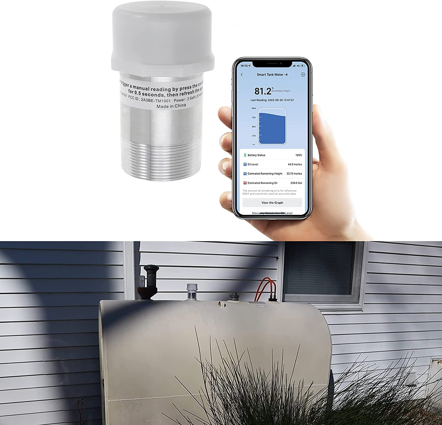 Home Heating Oil Tank Gauge for 275 330 550 Gallon WiFi Oil Meter Home