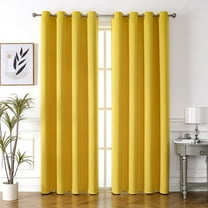 XmhyTop yellow Curtains for Bedroom,132*214cm 1 slice, Window Curtains with Grommet Top, Easy to Install Drapes - Premium Polyester Window Blackout Curtains for Bedroom & Home Decor