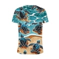 thumbnail image 4 of PVCS Womens Tops Clearance Under $5 Women's Fashion Summer V-Neck Short Sleeve Printed Casual T-Shirt Blouse Tops, 4 of 5