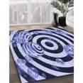 thumbnail image 3 of Ahgly Company Machine Washable Indoor Rectangle Transitional Blue Area Rugs, 4' x 6', 3 of 7