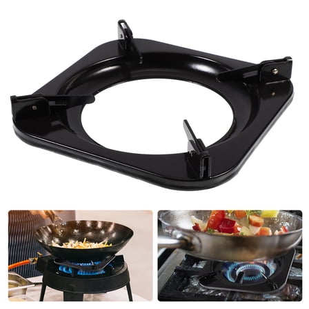 HEALEEP Square Shaped Stove Bracket Black 1Pcs 7.6X7.6X1.2In