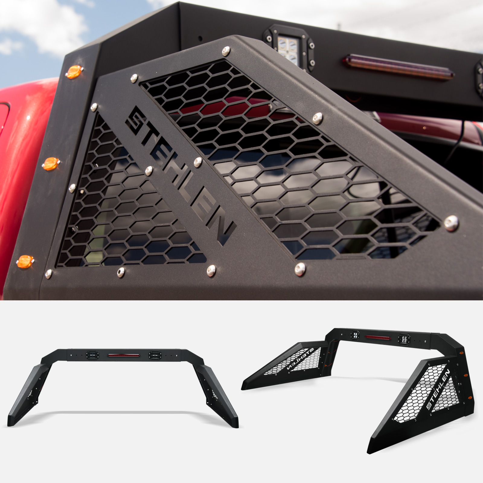 Stehlen 733469495291 Universal Adjustable Truck Bed Chase Rack Roll Bar Stehlen 733469495291 Universal Adjustable Truck Bed Chase Rack Roll Bar