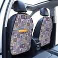 thumbnail image 3 of Naloa Lavender Flowers 2Pcs Anti-Kick Back Seat Cover Kick Mat, Car Seat Protector with 3 Storage Pockets, 3 of 8