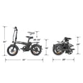 thumbnail image 2 of NAKTO Skylark 2 Folding Electric Bike for Adults 500W Motor 48V 8Ah Battery 20 MPH 20 Miles Range 16” Foldable Commuter Ebike Front & Rear Disc Brakes UL2849, 2 of 5
