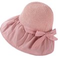 thumbnail image 3 of CoCopeaunts Wide Brim Bucket Hat for Women Spring Summer Leisure Sunscreen Fisherman Hat Ladies Outdoor Anti-UV Straw Hat Top, 3 of 8