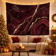 thumbnail image 3 of Deep Red Agate Geode in Moody Moody Abstract Style for Art Lovers, Elegant Wall Decor, Housewarming Gift Tapestry Wall Hanging for Bedroom and Living Room, 3 of 7