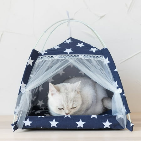 UPC: 0782899839052 | Lovely Caves Cat Tent Bed with Non-Slip Soft Pad
