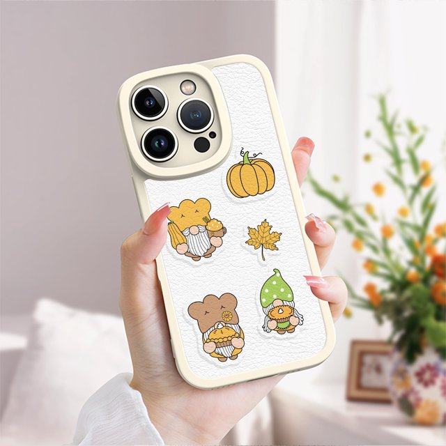 Ponte a la moda con nuestra funda minimalista de TPU con patrón de dibujos animados para iPhone