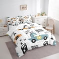 thumbnail image 3 of Homewish Cute Cartoon Dinsaur 7pcs Bedding Comforter Set,Toy Race Car Queen Bedding Sets,White Black Blue Queen Sheet Sets For Boys Kids,Ultra Soft Home Decor Reversible, 3 of 8