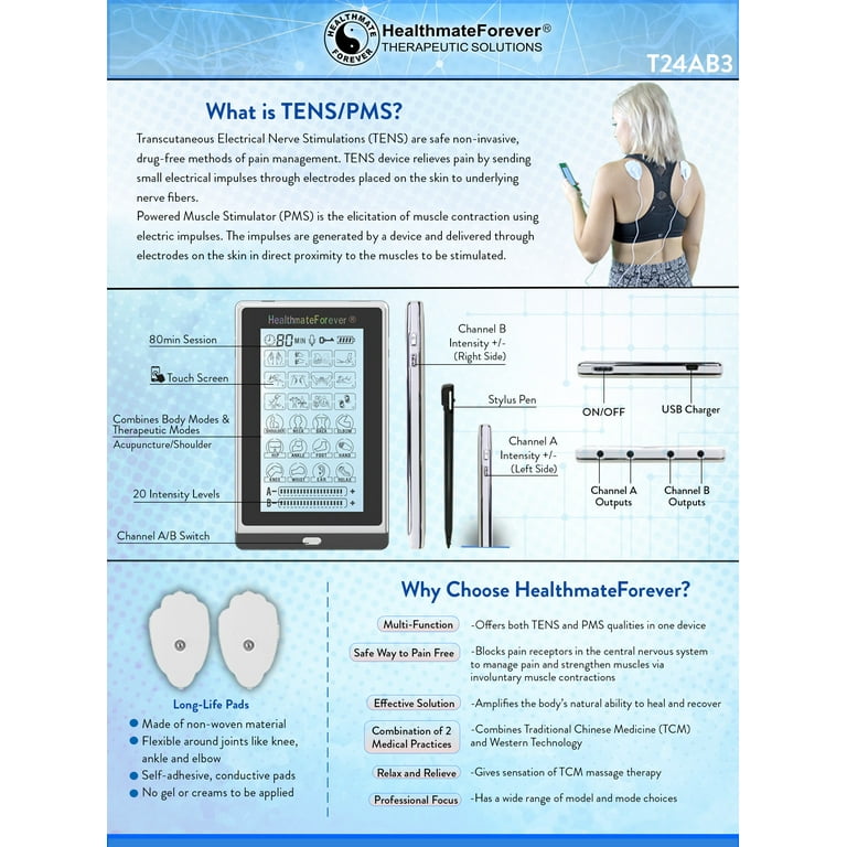 HealthmateForever T24AB3 Touchscreen TENS Muscle Recovery
