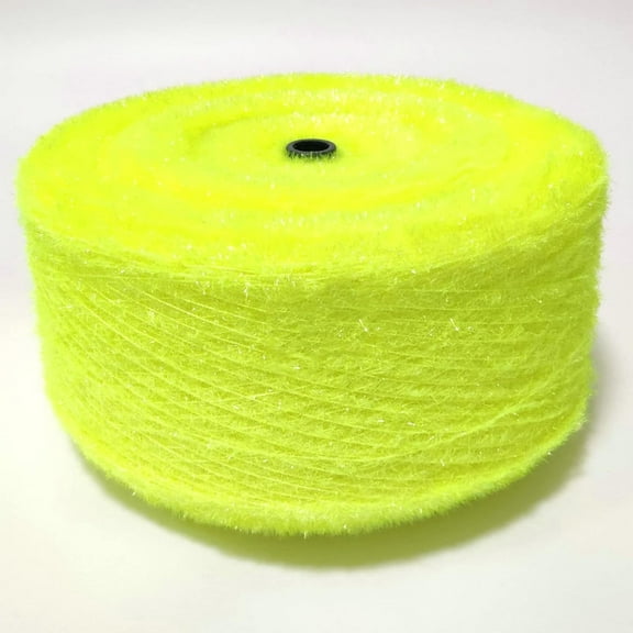 XmhyTop 200g Popular Crystal Sequined Fashion Hand Crochet Knitting Yarn for Knitting Weave Knitting Iridescent DIY Threat, Fluorescent yellow