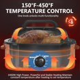 thumbnail image 3 of Superjoe Roaster Oven 26 Quart, Electric Roaster Oven with Visible & Self-Basting Lid, Turkey Roaster Oven with Removable Pan & Rack, Variable Temperature Control, Stainless Steel, Blue, 3 of 6