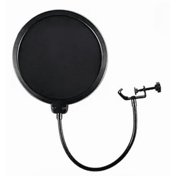Pop Filter for Mic Pop Filter for Blue Yeti Microphone Pop Filter Mic Pop Filter Dual Layered Sound Shield Guard Windscreen with a Flexible 360 Degree Gooseneck Clip Stabilizing.1Pcs
