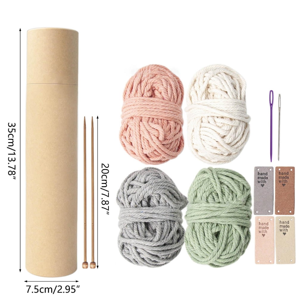 CIYISON DIY Coaster Knitting Kits for Beginners Basic Knitting Supplies Tableware Decor
