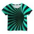 thumbnail image 3 of Boys Shirts Size 6 Fashion Cool 3D Graphic Short Sleeve T-Shirts Gift Trendy Kid Shirt Casual Crewneck Funny Printed Shirts Pullover Tops Daily Wear Z06-Mint Green 8-9 Years, 3 of 4