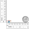 thumbnail image 6 of Gem Stone King 10K Two Tone Gold Swiss Blue Topaz and Lab Grown Diamond Engagement Ring for Women | 1.40 Cttw | Round 6.5MM | Gemstone November Birthstone | Size 9, 6 of 6