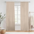 thumbnail image 1 of Horivan Set Of Two Sheer Curtain Panels Rod Pocket Light Filtering Window Drapes For Living Room Bedroom, 1 of 6