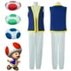 thumbnail image 2 of Disfraz de sapo de Kinopio para niños y adultos, uniforme, sombrero, juego de rol, disfraces de Bros, fiesta de carnaval y Halloween, 2 of 5