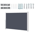 thumbnail image 5 of Retractable Side Awning 118''X 78'', Folding Privacy Screen Privacy Fence, Waterproof UV-Resistant Privacy Awning Outdoor for Garden, Deck, Patio, Pools, Gray, 5 of 9