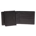thumbnail image 3 of Luciano Natazzi Leather RFID Blocking Bifold Wallet Removable Double ID Holder Black, 3 of 5