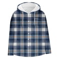 thumbnail image 5 of WRKEKC Mens Plaid Jacket Printed Button Drawstring Pockets Long Sleeve Hooded Casual Sweatshirt Jacket Outerwear for Men, 5 of 5