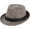 Khaki, variant on Men's Felt Fedora Hats Stripe Short Brim 1920s Panama Jazz Cap