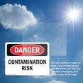 thumbnail image 6 of (2 Pack) Contamination Risk OSHA Danger Sign 7 Inch X 5 Inch Vinyl Label Decal Sticker Weather Resistant, UV Protected for Workplace, Business, and Construction Site, Made in the USA, 6 of 7