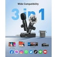 thumbnail image 4 of K15 Wireless Lavalier Microphone System: 3-in-1 Plug-and-Play Design with 3.5mm, Android & iOS Ports, Configuration, Real-Time Monitoring, Intelligent Noise Reduction, HD Audio Capture for Phones,, 4 of 6