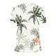thumbnail image 5 of Puntoco 2024 Tops de moda de verano para mujer con cuello en V casual manga corta estampado abotonado básico fruncido corsé túnica tops plisados camisetas blusas, 5 of 5